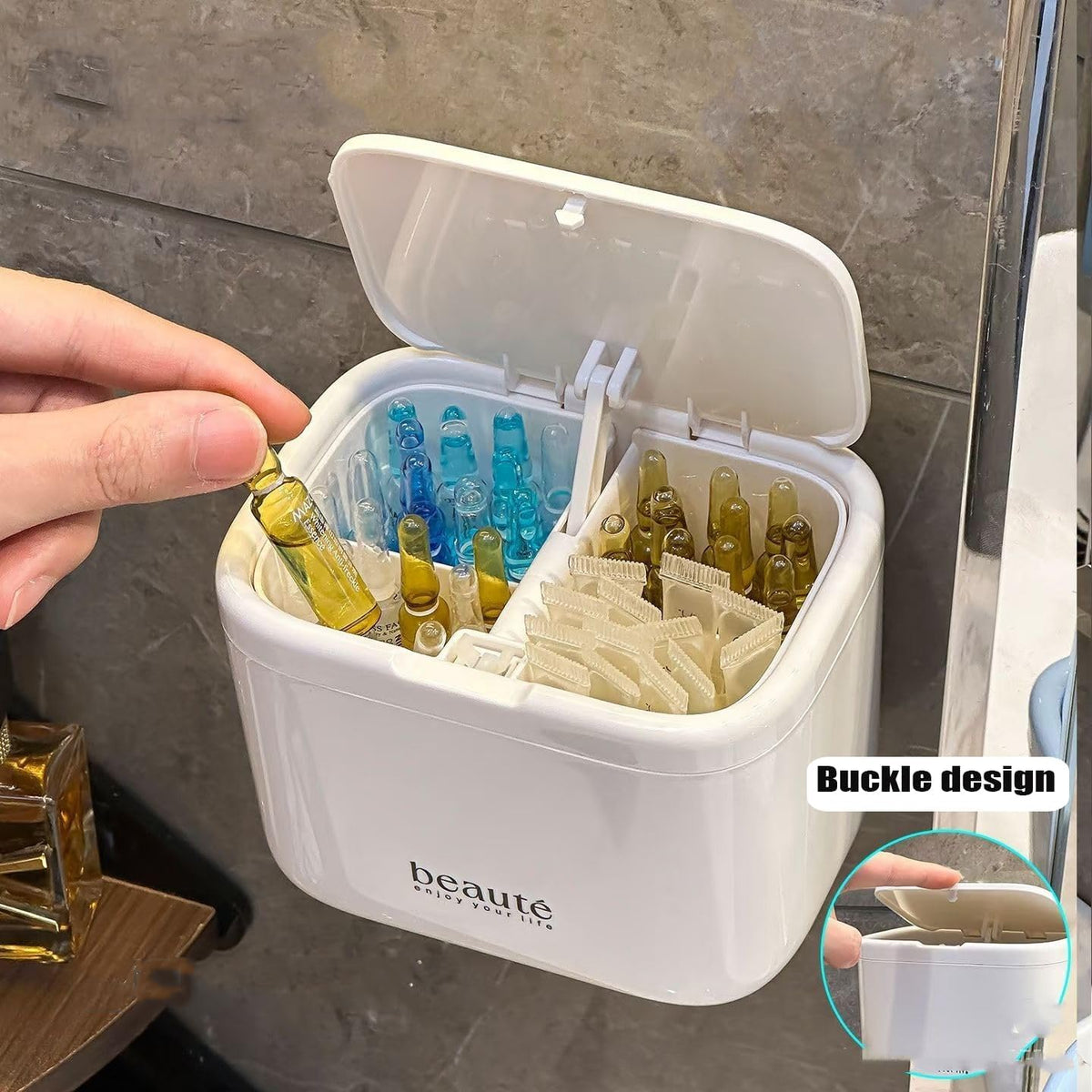 Pop-Up Qtip Holder Qtip dispenser Cotton Swab Automatic Lifting