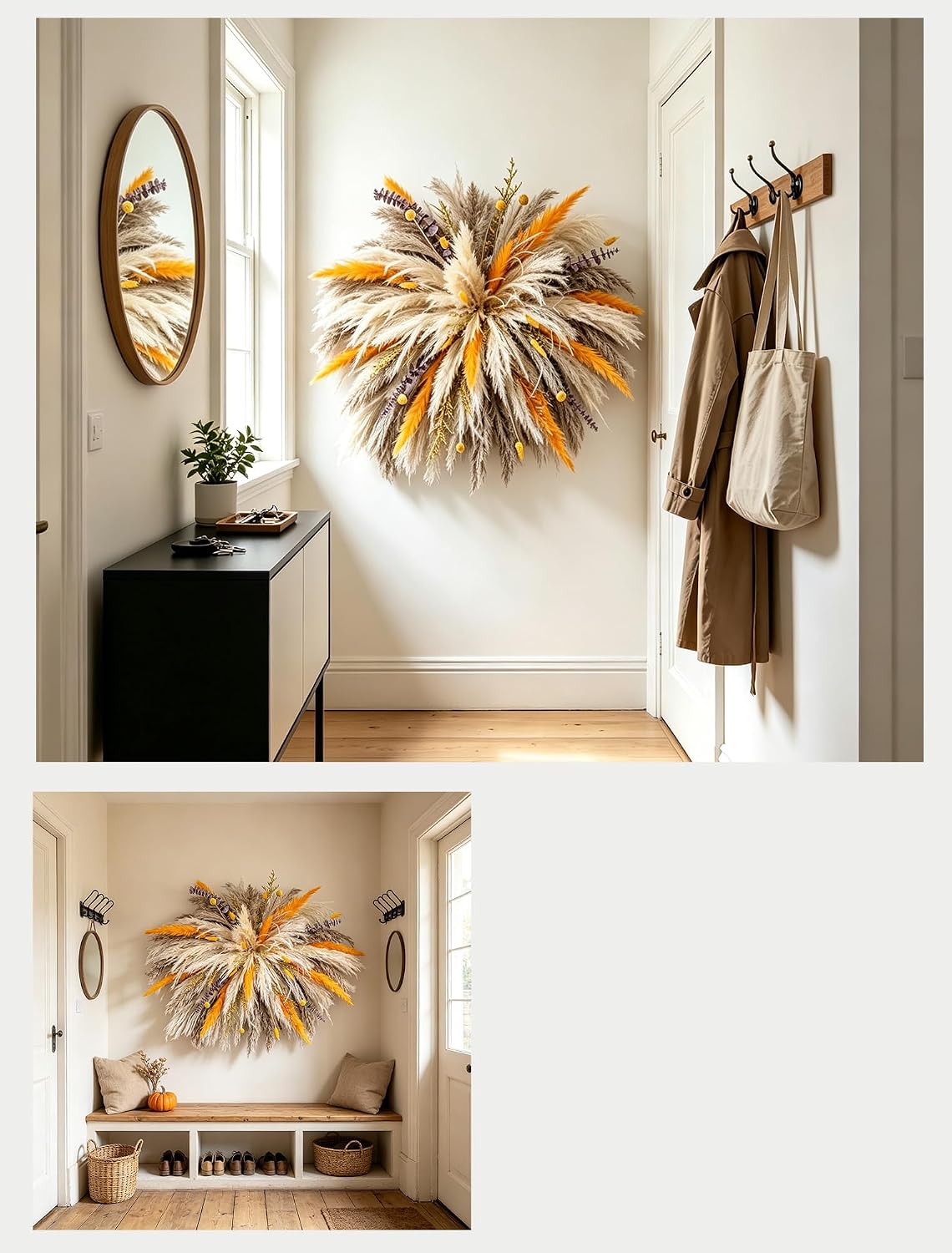 Fluffy Boho Wall Decor - DIY Pampas Grass Kits,Need to Assemble