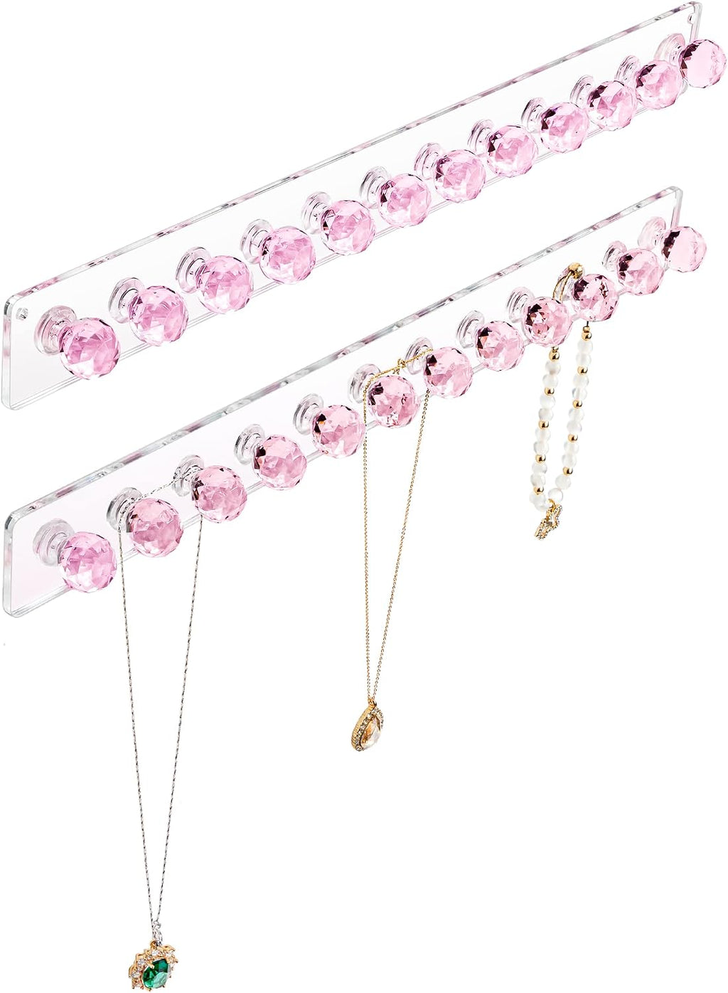 Heesch Necklace Holder, Wall Necklace Hanger, Acrylic Jewelry Organizer