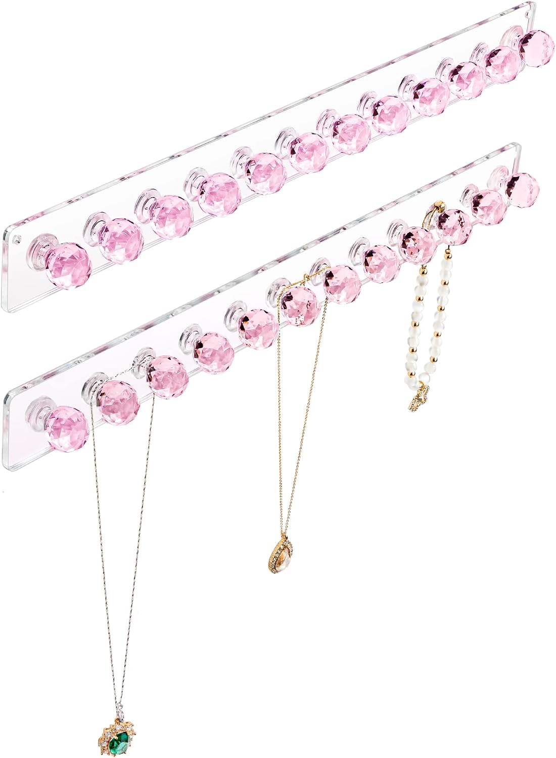 Heesch Necklace Holder, Wall Necklace Hanger, Acrylic Jewelry Organizer