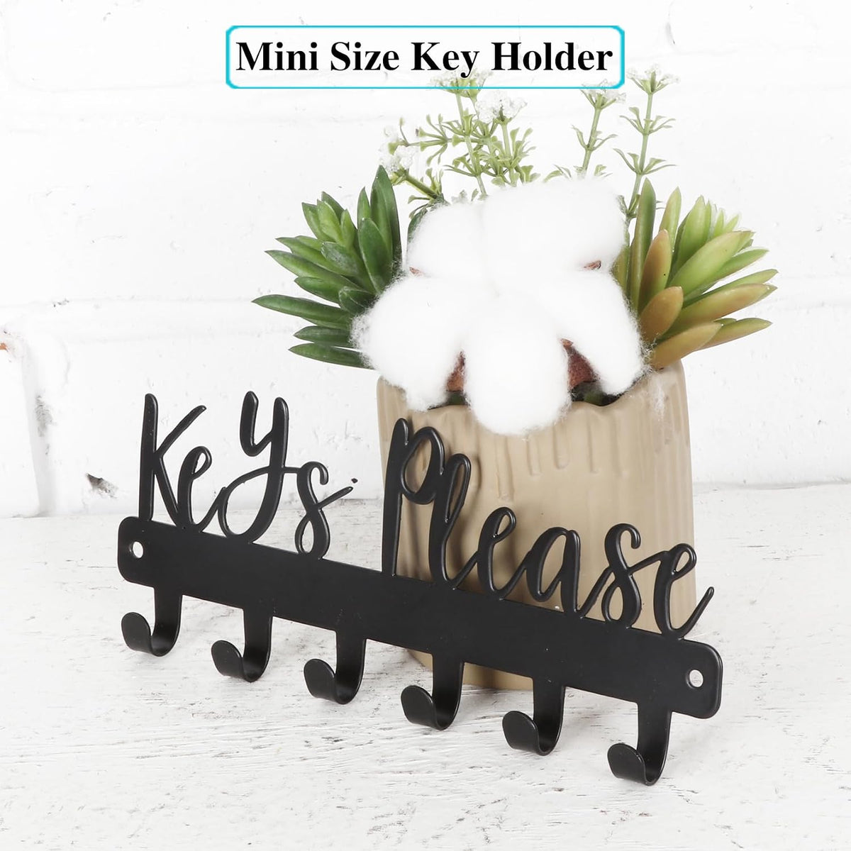 Keys Please Key Holder Wall Mounted, Mini Size: 7.28x2.95inch