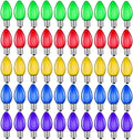 50 Pack C7 Multicolor 120V Waterproof Led Replacement Christmas Light Bulb