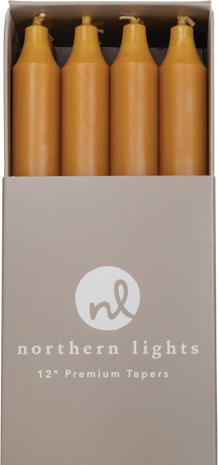 Northern Lights Candles - 12" 12pk Tapers - Caramel - 72780