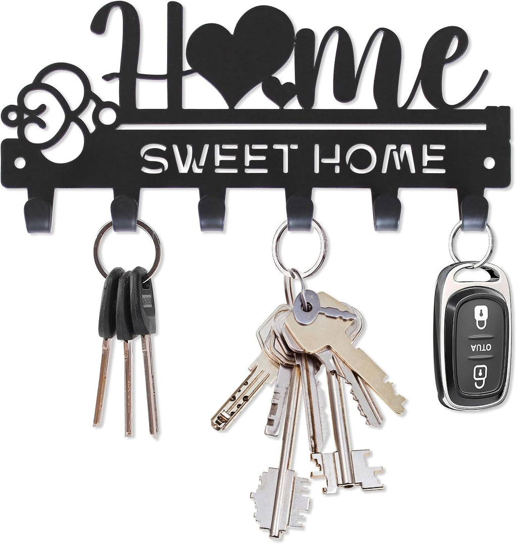 “Home Sweet Home”Key Holder wall Mount(Mini Size:7.3x3.35inches)