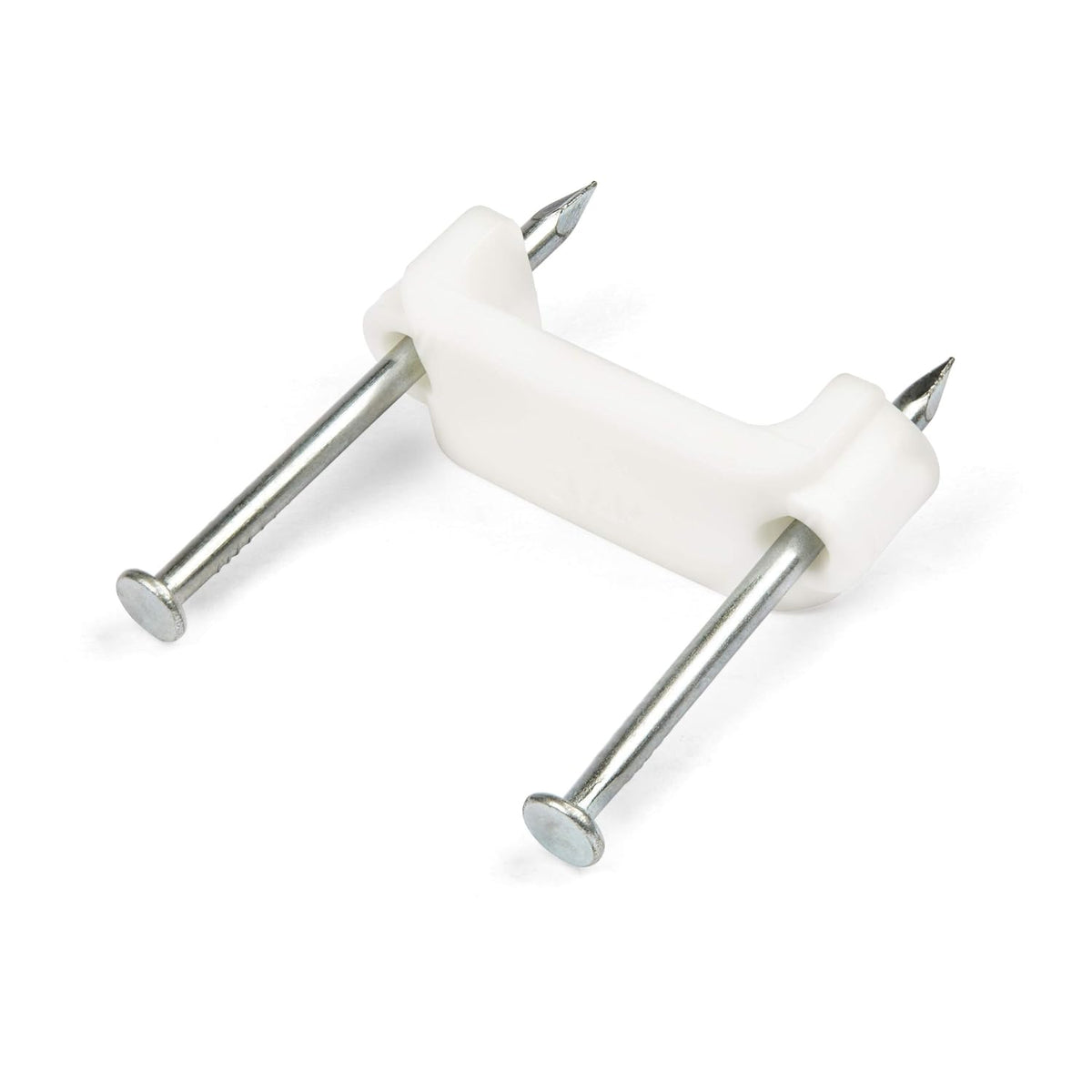 StarTech.com 200 Pack Cable Clips with Nails - Two Steel Nails - Reusable Nail-in Clamps - Brick/Drywall Cable Fasteners - Ethernet Cord/AV/Coax Cable - Mounting Cable Tacks - White - TAA (CBMDNMCC2)