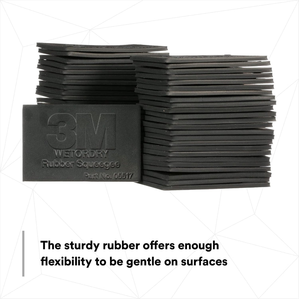 3M Wetordry Rubber Squeegee 05517, 2-3/4 in x 4-1/4 in, Comfort Fit