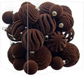 36Pcs Velvet Shatterproof Christmas ball Ornaments Set(brown)