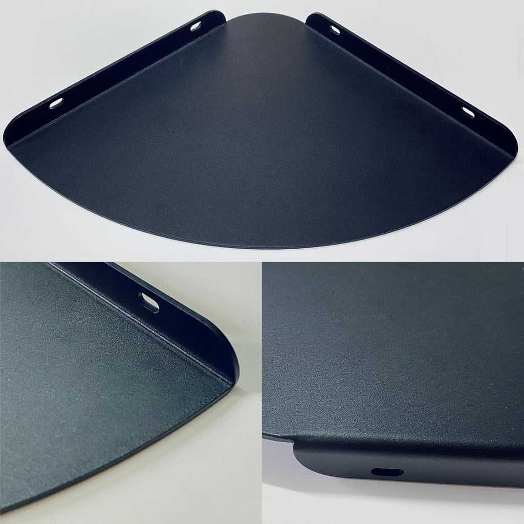 Small Tiny Metal Floating Corner Shelves, 7 x 7 x 0.6 Inches，1pcs, Black