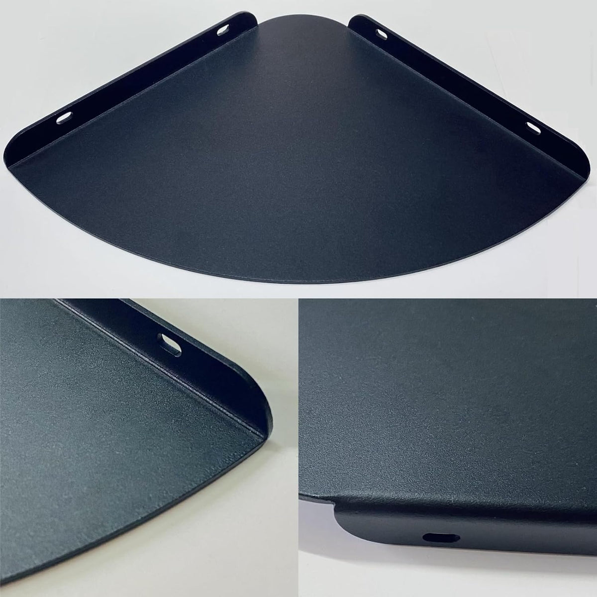 Small Tiny Metal Floating Corner Shelves, 7 x 7 x 0.6 Inches，1pcs, Black
