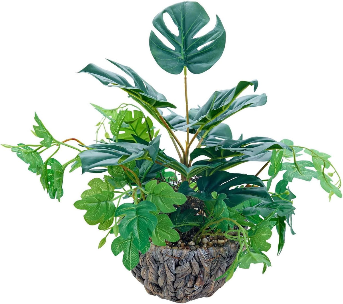 AlphaAcc 15” Artificial Monstera Plant for Indoor Home Decor