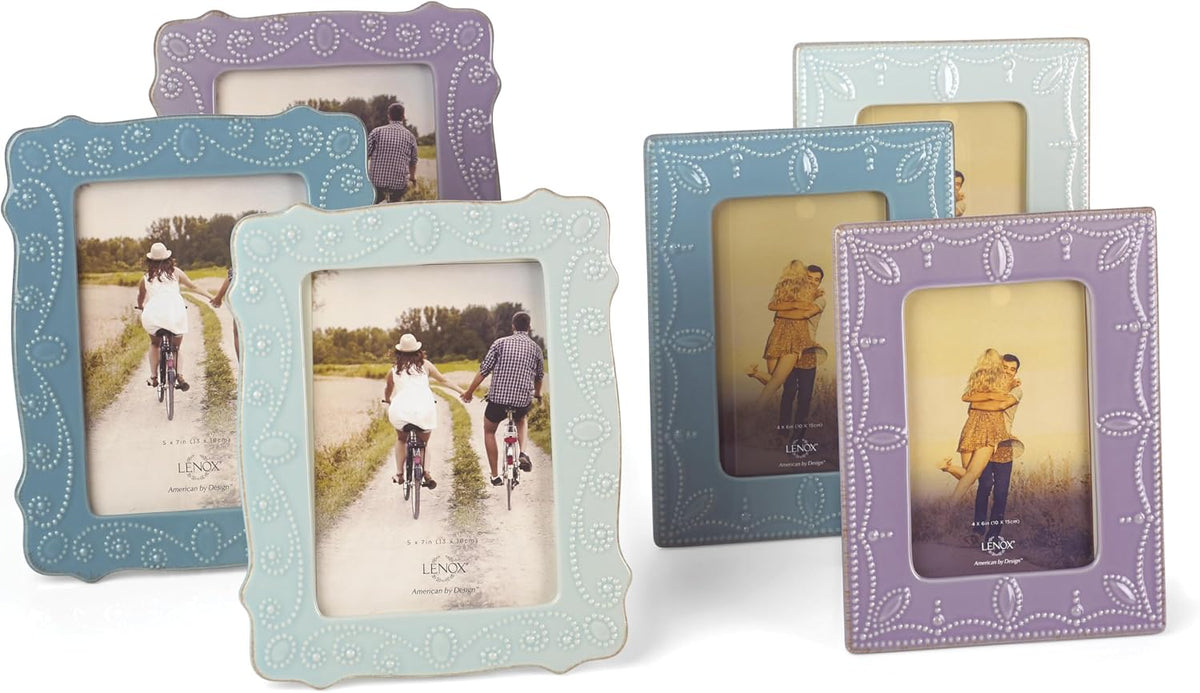 Lenox French Perle Ice Blue 5" X 7" Frame - 869601