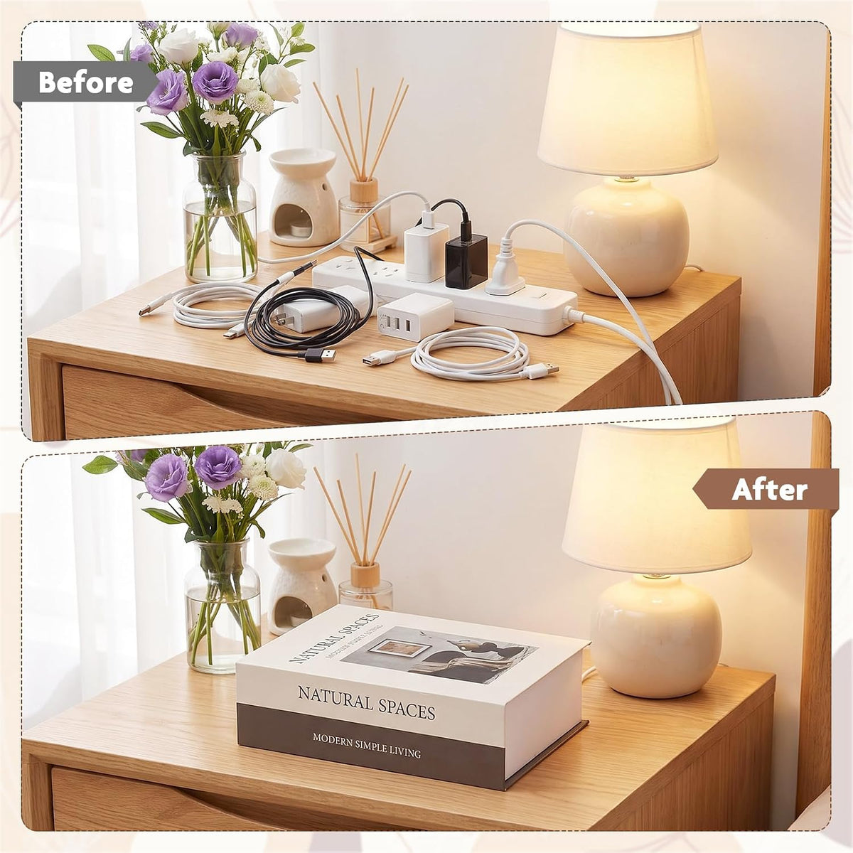 Book Shape Decorative Cable Management Box, Modern Simple Living