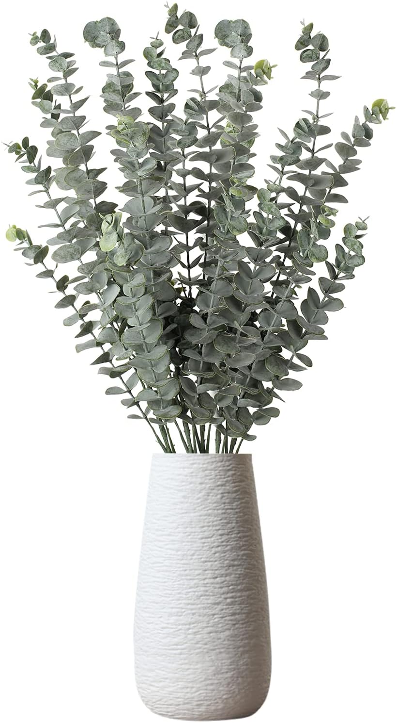 29'' Faux Eucalyptus Branches Spray Artificial Eucalyptus Leaves Long Stems Fake Flower Greenery Tall Plants Real Touch Flowers Eucalyptus for Wedding Bouquet Vase Floral Arrangement Decor 5 Pcs