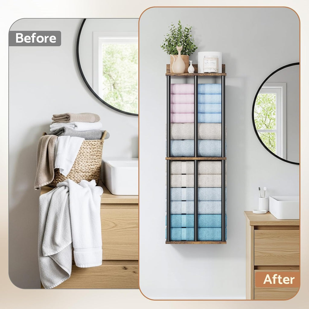 Towel Racks for Bathroom Wall Mounted, Upgraded Bathroom Towel Holder