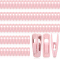 Pink Velvet Hangers Clips, 80 Pack Strong Finger Clips