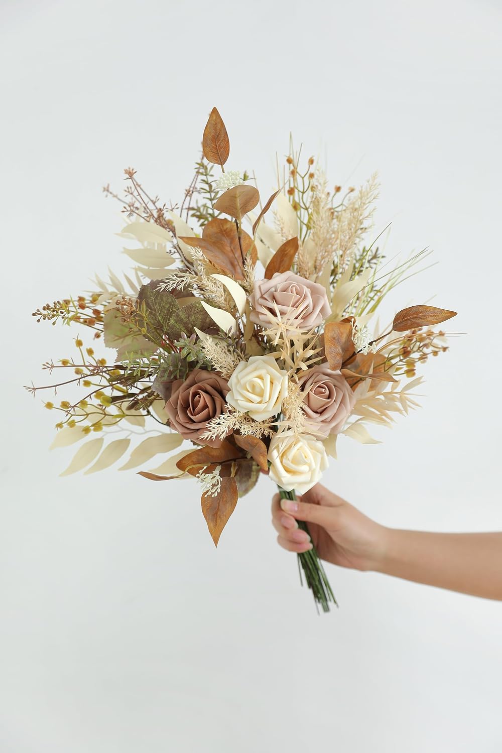 Serra Flora Artificial Greenery Stems Combo Box Set,34pcs with 7 Kinds of Faux Greenery Picks for DIY Bridal Bouquets Wedding Floral Arrangement Party Table Centerpieces