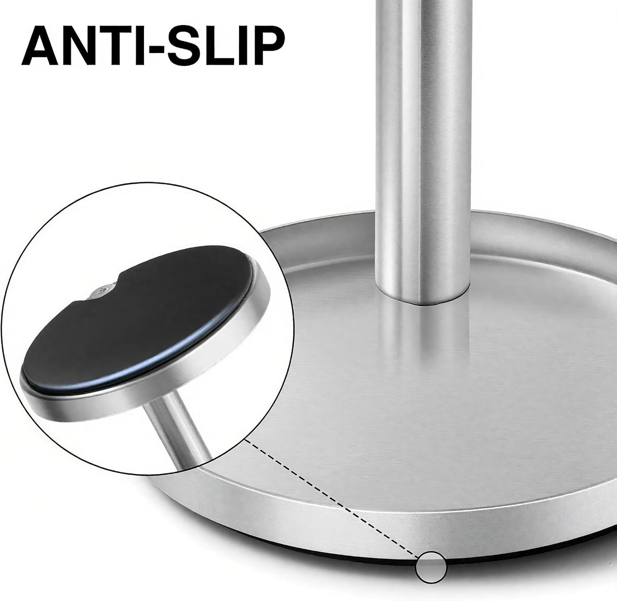 Toothbrush & Toothpaste Holder for Bathroom Countertop, Metal Electric Toothbrush Stand with Razor Slot, Ideal Design Caddy for Kids & Family, Brushed Silver