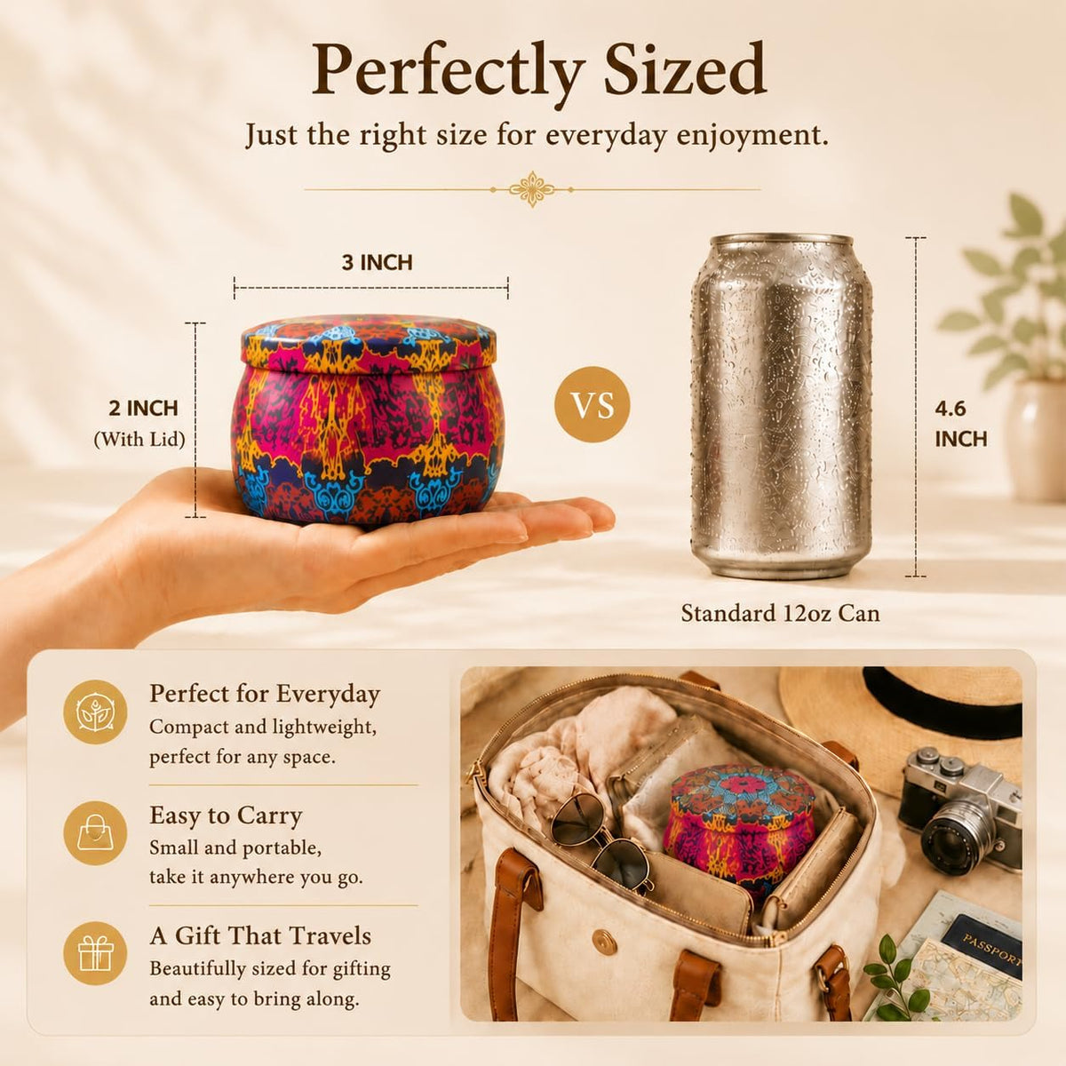 Scented Candles for Women, 4 Pack Candle Gift Set with Magnetic Gift Box