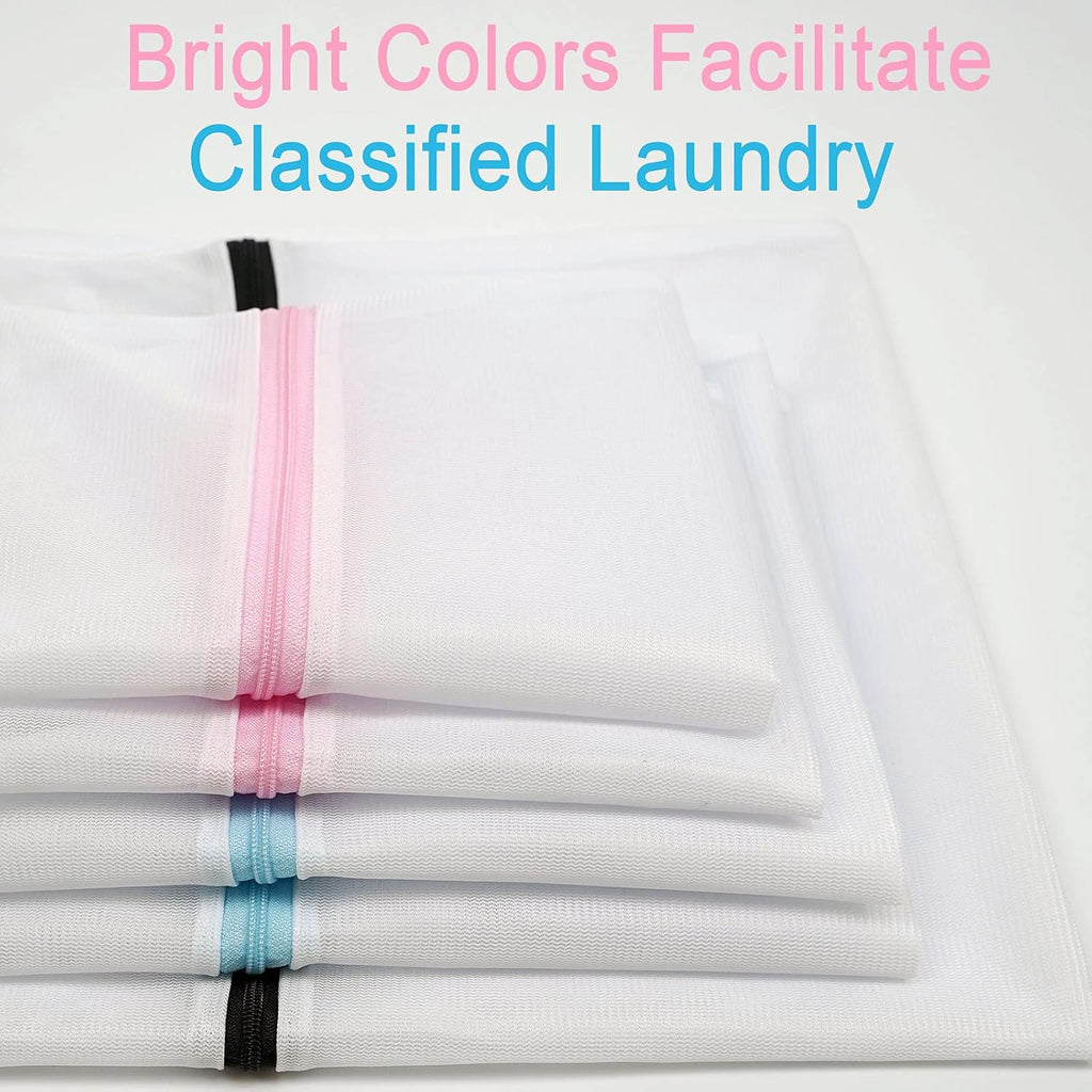 Casaphoria 5Pcs Bra Laundry Bags for Washing Machine, Large Travel Lingerie Laundry Bags for Dirty Clothes, Underwear Mesh Wash Bags for Delicates