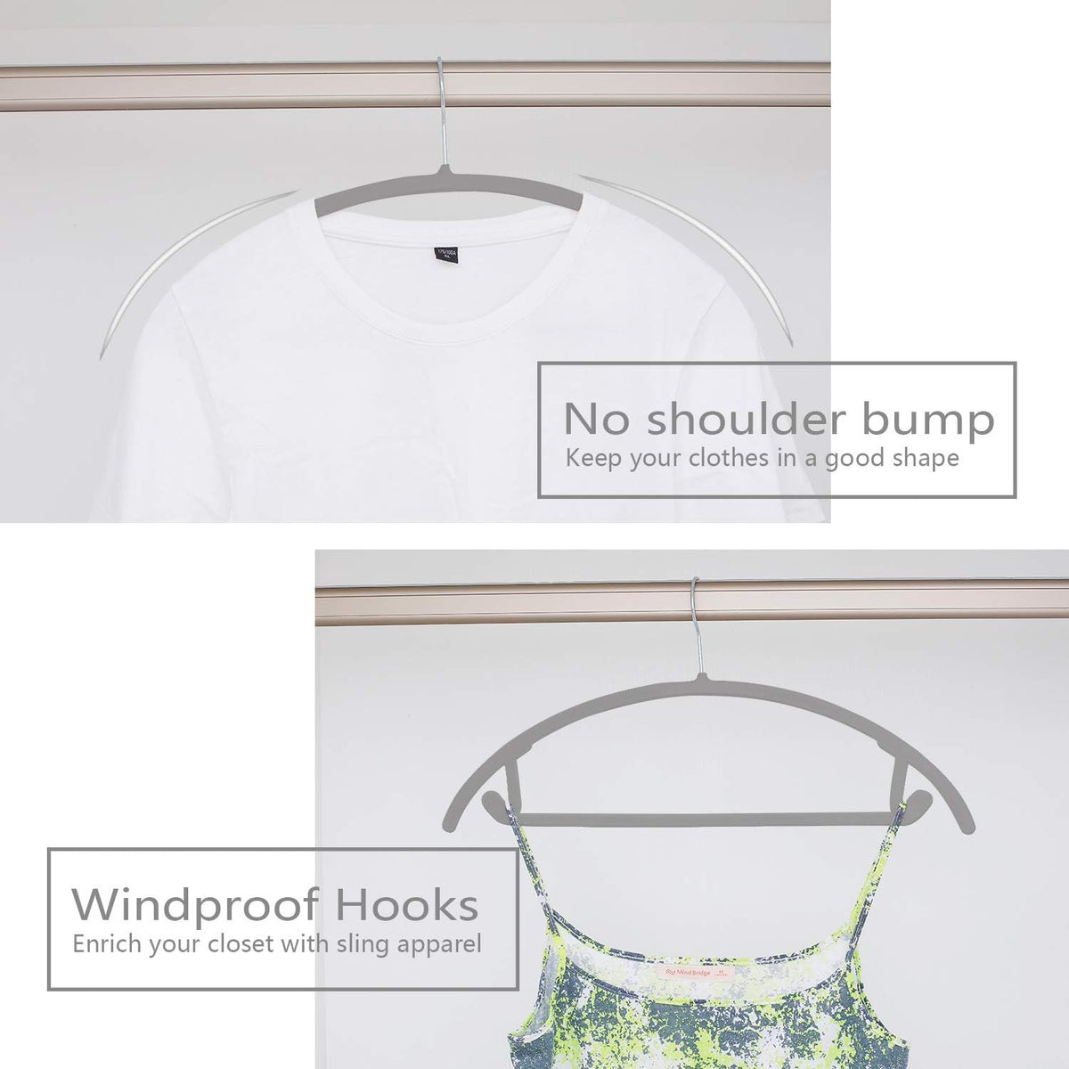 MIZGI Velvet Hangers 30 Pack, Patented Rounded Shoulder Sweater Hangers