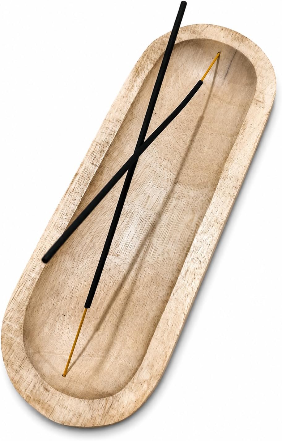 TOSQP27 Handmade Wooden Incense Holder Stick Burner – Decorative Ash Catcher Tray for Meditation, Yoga & Aromatherapy – Gift Agarbatti Holder for Home Decor, Office, Zen Room & Spiritual Gifts