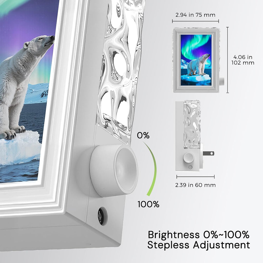 L LOHAS LED Night Light,Backlit Plug in Night Light with Picture Frames