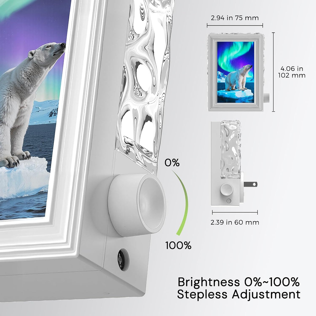 L LOHAS LED Night Light,Backlit Plug in Night Light with Picture Frames