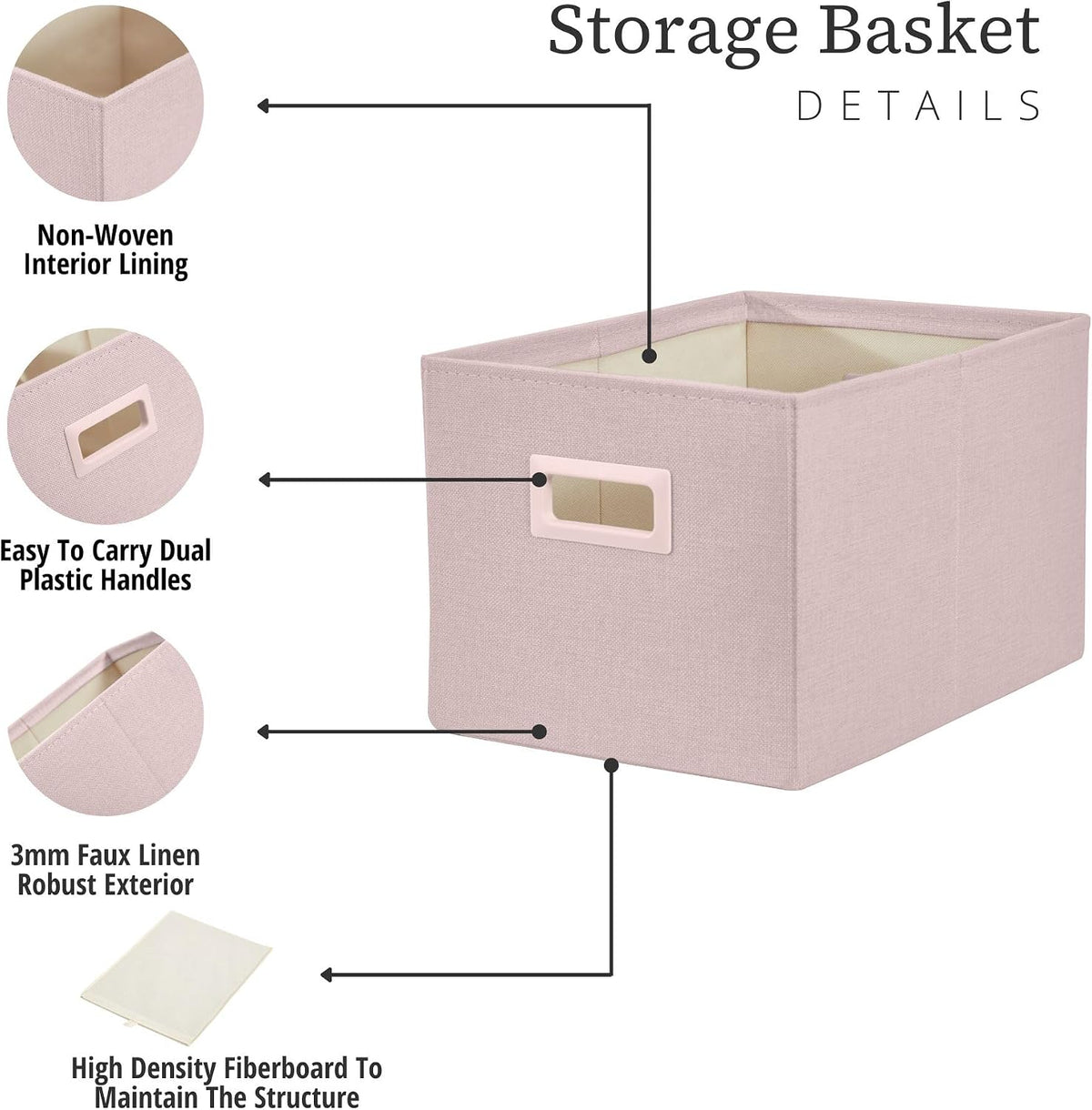 DECOMOMO Storage Bins for Shelves, 3x Tougher Storage Baskets