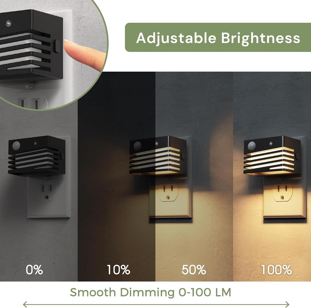 L LOHAS LED Motion Sensor Night Lights, [2 Pack] Dimmable Night Light