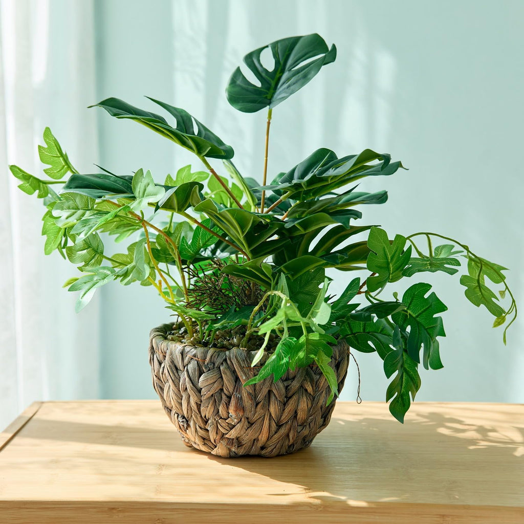 AlphaAcc 15” Artificial Monstera Plant for Indoor Home Decor