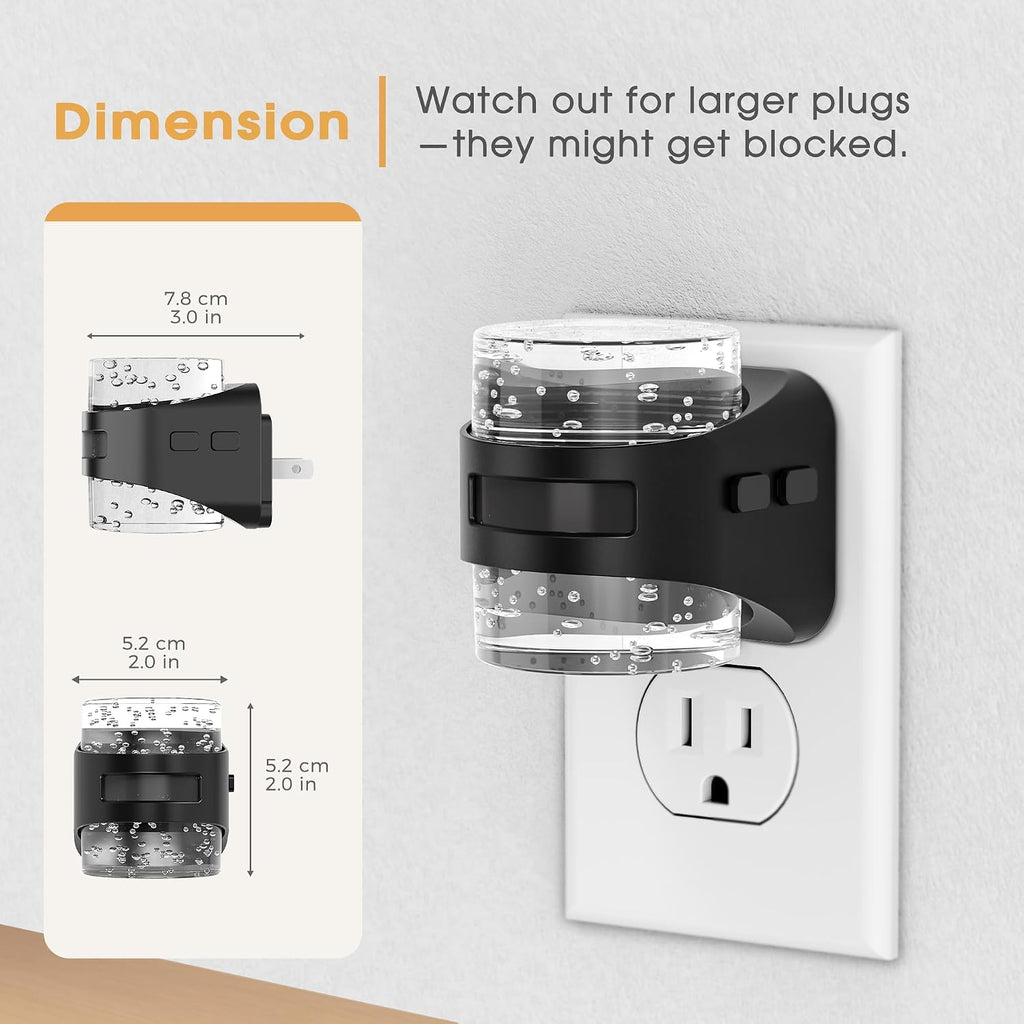 Briignite Motion Sensor Night Light 2Pcs Bubble Night Lights Plug into Wall