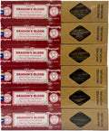 Satya Smudge Incense Stick – Hand-Rolled Indian Masala Incense for Meditation, Yoga & Spiritual Cleansing Pack of 6 (Smudge Dragon Blood)