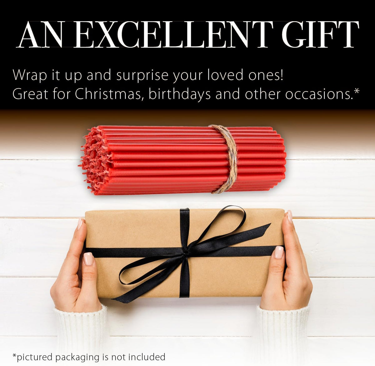 Danilovo Thin Taper Beeswax Candles - No-Drip, Smoke-Less, Tall, Decorative, Honey Scented Candles Ideal for Church Prayer, Rituals, Decor or Birthday – 6.3”x0.2” (Red, 100pcs)