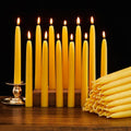 Ashlux Beeswax Taper Candles, 48 Pack Candle Sticks 8 Inch in Yellow