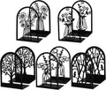 5 Pairs Metal Book Ends for Shelves, School Decorative Bookends,Classic