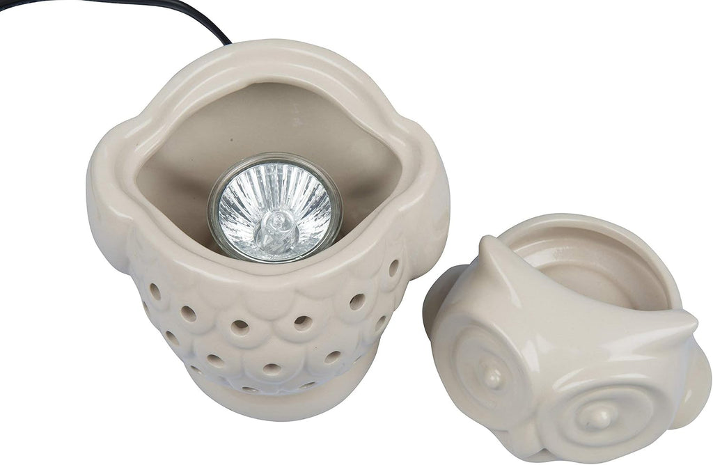 D'Eco Owl Electric Wax Melt & Candle Warmer with 4 Fragrance Cinnamon Cubes