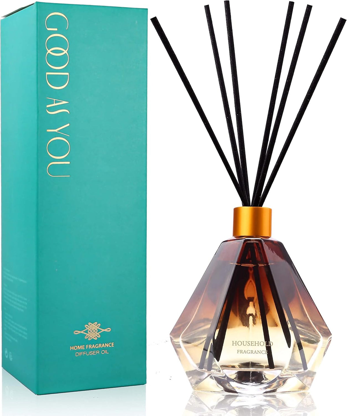 Reed Diffuser, Stick Oil Diffusers Set | Hotel White Tea Scent 3.4 fl oz Home Fragrance Diffuser with Fiber Sticks | Gift for Home Decor and Office Decor