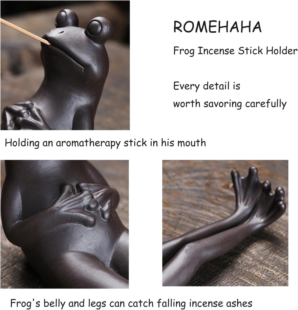Frog Incense Holder - Ceramic Incense Burner