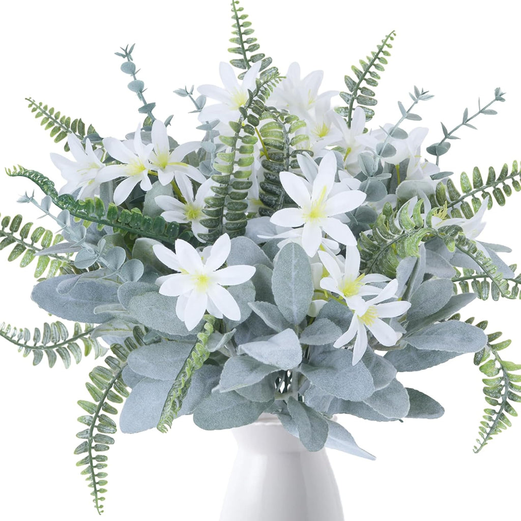 43PCS Artificial Lambs Ear Plant, 14.5in, Faux Greenery Stems