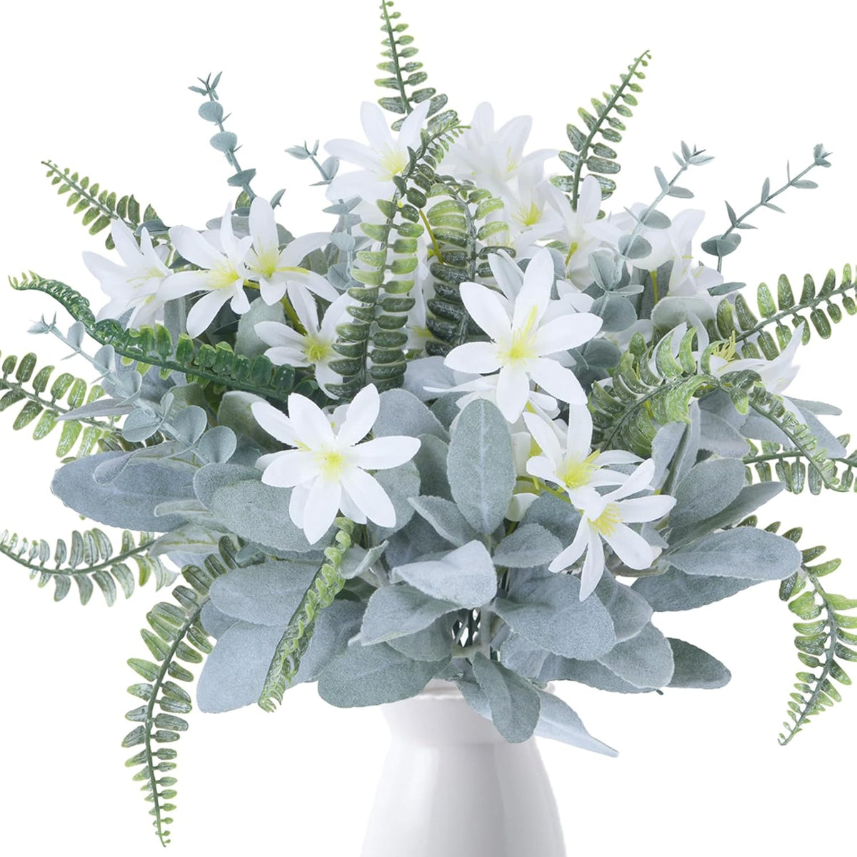 43PCS Artificial Lambs Ear Plant, 14.5in, Faux Greenery Stems