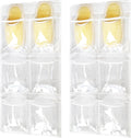 2 Pack 6 Clear Crystal Pockets Large Hanging Shoe Organizer Over The Door Shoe Rack for Closet Door Storage Shoe Holder Hanger, 4 Hooks, White (30'' x 13.8'')