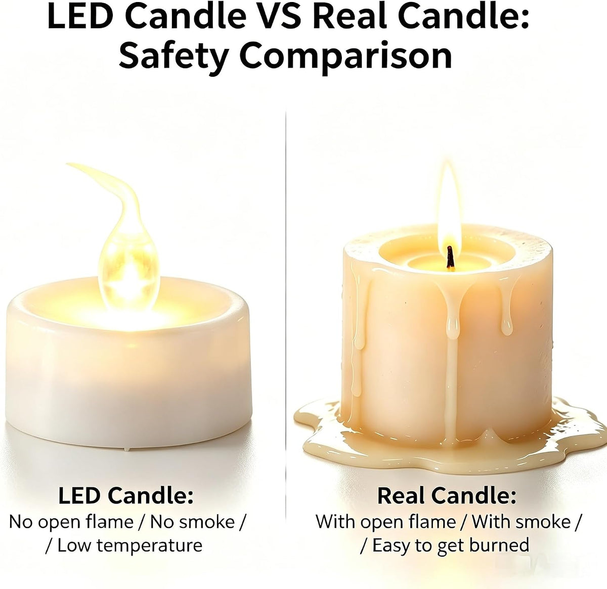 Topstone Flameless LED Tealights, Battery Remote & Timer 12 Pack