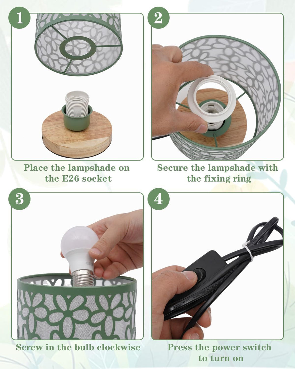 Green Small Table Lamp