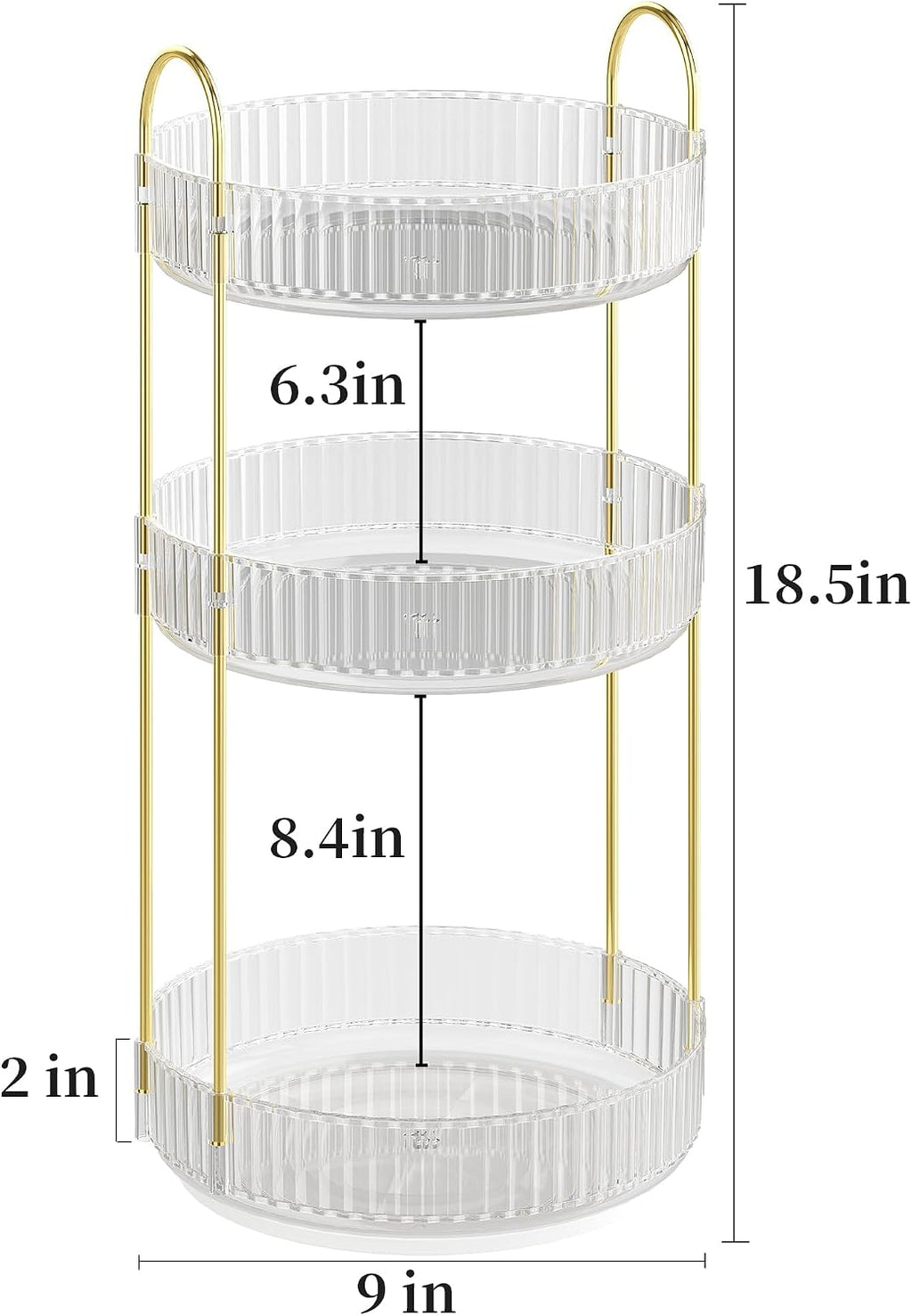 Rotating Rotating Makeup Organizer Countertop, Skincare Organizers