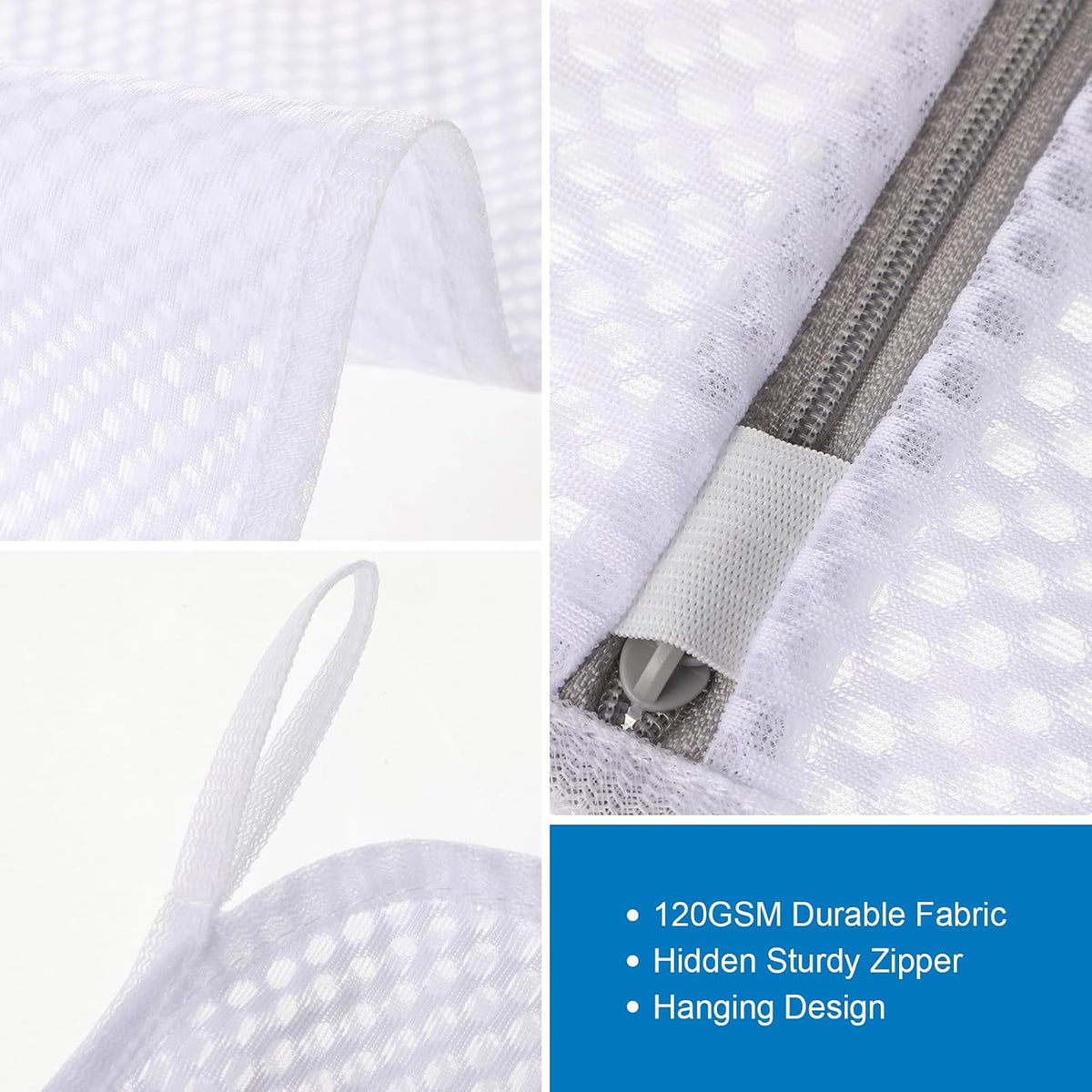 6-Pack Durable Honeycomb Mesh Laundry Bags for Delicates, 16 x 20 Inches