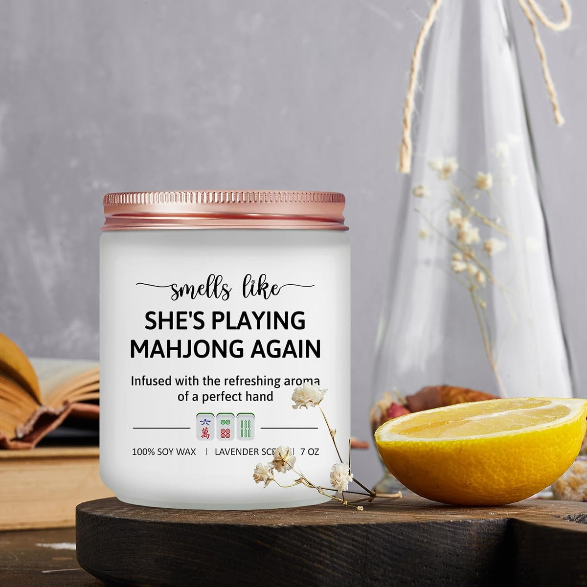 Mahjong Gifts for Women, Mahjong Accessories Gifts, Mah Jong Candle