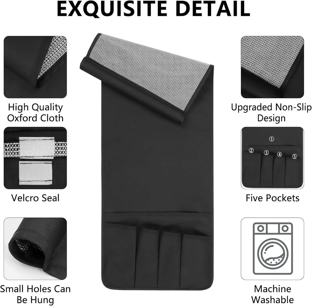 Remote Control Holder for Armchair Caddy，TV Remote Holder Over Chair Arm