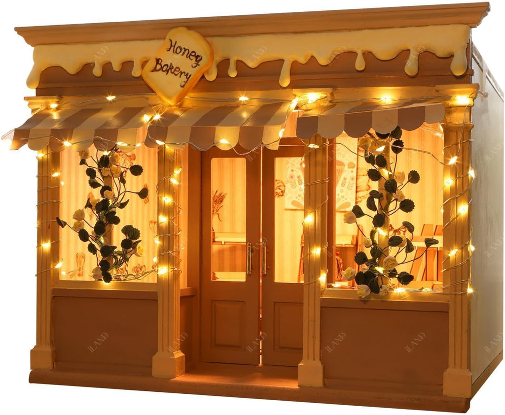 iLAND Dollhouse Accessories of Dollhouse Lights Battery Operated Light Strings 2pcs, 5ft 30 Bulbs Lighting Kit Fit Miniature House Christmas Decorations, Shadow Box, Mini Museum, Fairy Door Decor