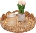 YANGQIHOME Round Scalloped Serving Tray, 14 inch