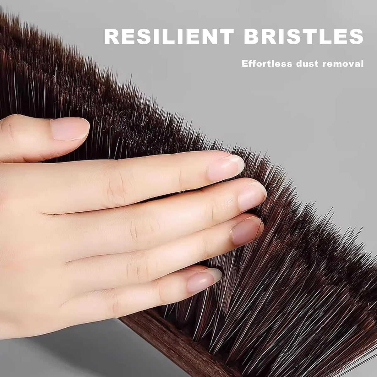 Hand Broom Counter Brush with Wood Handle Soft Bristle Dusting Brush for Furniture Bed Car Sofa Piano Guitar Woodworking Cleaning